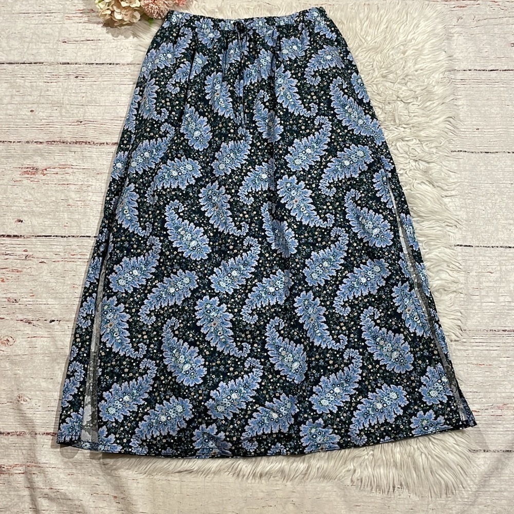 NWT J. Crew Collection Pull On Maxi Skirt In Ratti Pacific Paisley Print - Picture 2 of 12